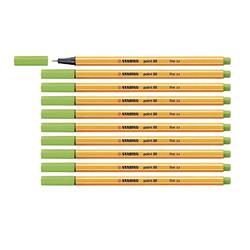 STABILO FINELINER POINT 88 PENNA PUNTA IN FIBRA 0.4 mm COLORE VERDE MELA CONF. 10 Pz.