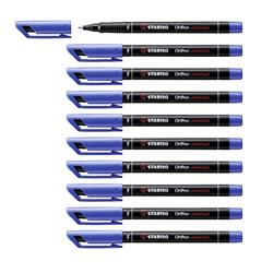 STABILO OHPEN FINE PENNA RICARICABILE PUNTA IN FIBRA 0.7 mm COLORE BLU CONF. 10 Pz.