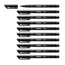 STABILO OHPEN FINE PENNA RICARICABILE PUNTA IN FIBRA 0.7 mm COLORE NERO CONF. 10 Pz.