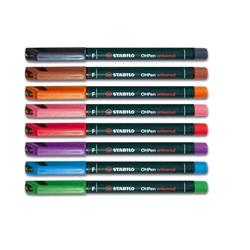 STABILO OHPEN FINE PENNA RICARICABILE PUNTA IN FIBRA 0.7 mm COLORI ASSORTITI CONF. 8 Pz.