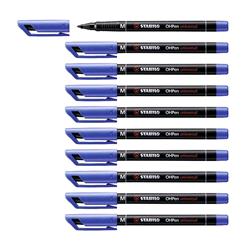 STABILO OHPEN MEDIA PENNA RICARICABILE PUNTA IN FIBRA 1 mm COLORE BLU CONF. 10 Pz.