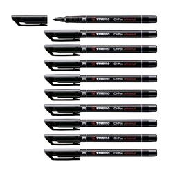 STABILO OHPEN MEDIA PENNA RICARICABILE PUNTA IN FIBRA 1 mm COLORE NERO CONF. 10 Pz.