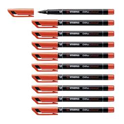 STABILO OHPEN MEDIA PENNA RICARICABILE PUNTA IN FIBRA 1 mm COLORE ROSSO CONF. 10 Pz.