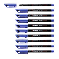 STABILO OHPEN SUPERFINE PENNA RICARICABILE PUNTA IN FIBRA 0.4 mm COLORE BLU CONF. 10 Pz.