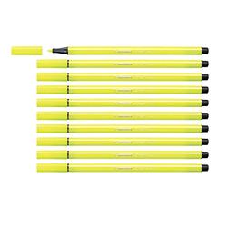STABILO PEN 68 NEON PENNA PER GRAFICA TRATTO 1 MM COLORE GIALLO FLUO CONF. 10 Pz.