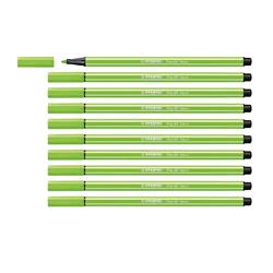 STABILO PEN 68 NEON PENNA PER GRAFICA TRATTO 1 MM COLORE VERDE FLUO CONF. 10 Pz.
