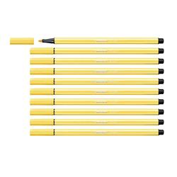 STABILO PEN 68 PENNA PER GRAFICA TRATTO 1 MM COLORE GIALLO CONF. 10 Pz.