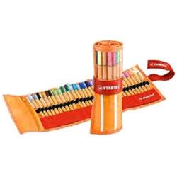 STABILO POINT 88 PENNA PUNTA IN FIBRA 0.40 mm CONF ROLLERSET COL. ASSORTITI 30 Pz.