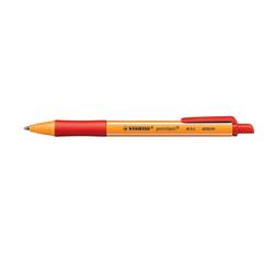 STABILO POINTBALL PENNA A SFERA A SCATTO PUNTA CONICA 0.5mm COLORE ROSSO CONF 10 Pz.