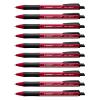 STABILO POINTBALL PENNA A SFERA A SCATTO PUNTA CONICA TRATTO 0.5 mm INCHIOSTRO BORGOGNA CONF 10 Pz.