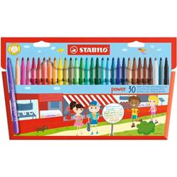STABILO POWER PENNARELLO 2 mm LAVABILE COLORI ASSORTITI CONF 30 Pz.