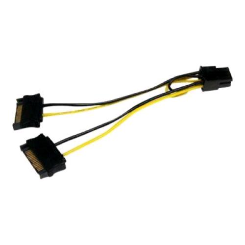 StarTech.com SATPCIEXADAP — Adattatore da due SATA a PCIe 6 pin, 15 cm
