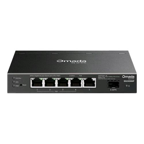 TP-Link SG2206MP — 6 porte Gigabit switch di accesso con 4 porte PoE+