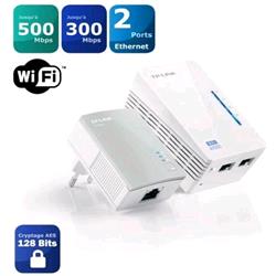 TP-Link TL-WPA4220 KIT, kit powerline Wi-Fi N300 con porte Ethernet