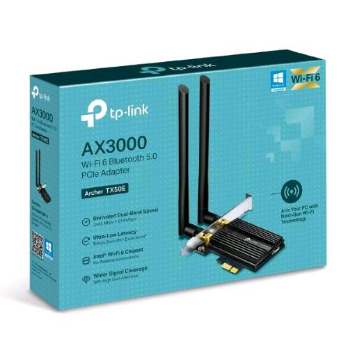 TP-Link ARCHER TX50E — AX3000 Wi-Fi 6 Bluetooth 5.0 PCIe adattatore