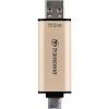 TRANSCEND FETFLASH CHIAVETTA USB-A USB-C 512GB USB3.2 TLC HIGH SPEED ROSE GOLD