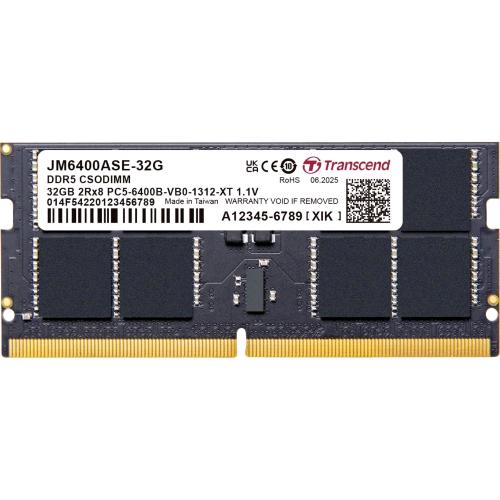 Transcend JetRAM 32GB DDR5-6400 CL52 CSODIMM, 1 modulo — JM6400ASE-32G