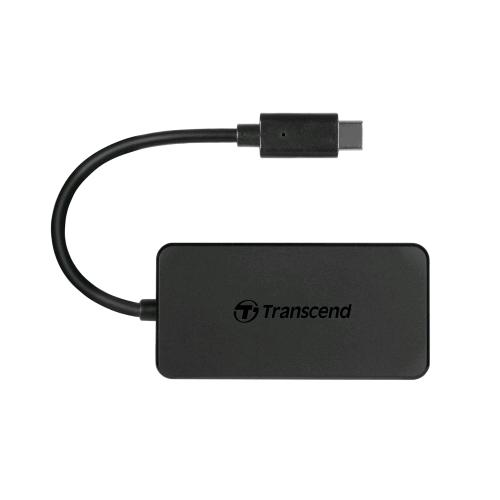 Transcend HUB2C hub USB-C con 4 porte USB-A, USB 5Gbps, nero