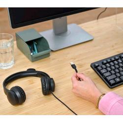TRUST AYDA CUFFIE CON MICROFONO LEGGERE ON-EAR USB-A ARCHETTO REGOLABILE CAVO 1,8 MT PER PC, PORTATILE, COMPUTER, LAPTOP, MAC, UFFICIO, TEAMS, SKYPE, ZOOM NERO