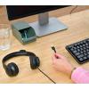 TRUST AYDA CUFFIE CON MICROFONO LEGGERE ON-EAR USB-A ARCHETTO REGOLABILE CAVO 1,8 MT PER PC, PORTATILE, COMPUTER, LAPTOP, MAC, UFFICIO, TEAMS, SKYPE, ZOOM NERO