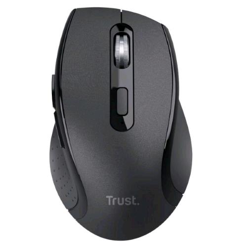 Trust Sura mouse wireless, 6 pulsanti, sensibilità regolabile, nero