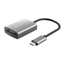 TRUST DALYX LETTORE MEMORY CARD USB-C MICROSD SD SDHC SDXC ALLUMINIO