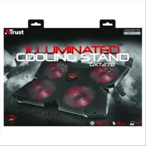 TRUST GXT 278 NOTEBOOK COOLING STAND BASE DI RAFFREDDAMENTO PER NOTEBOOK 4 VENTOLE COLORE NERO
