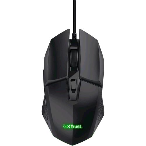 TRUST GXT109 FELOX GAMING MOUSE USB 6 PULSANTI PROGRAMMABILI ILLUMINAZIONE LED MULTICOLORE 200-6400 DPI REGOLABILI CAVO 1.5 MT NERO