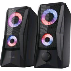 TRUST GXT606B JAVV CASSE PC GAMING 2.0 CON ILLUMINAZIONE LED RGB 12 W (6 W RMS) ALIMENTAZIONE USB JACK AUX 3.5mm NERO
