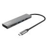 TRUST HALYX FAST HUB USB-C A USB 3.2 CON CARD READER MICROSD SD SDHC SDXC ALLUMINIO