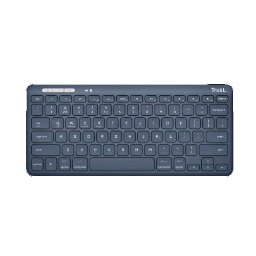 TRUST LYRA TASTIERA WIRELESS COMPATTA MULTIDISPOSITIVO USB-A USB-C LAYOUT ITALIA BLU