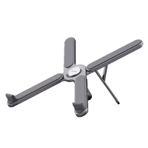 TRUST MACY SUPPORTO PER NOTEBOOK FINO A 17" MAX 20 KG PIEGHEVOLE IN ALLUMINIO GRIGIO