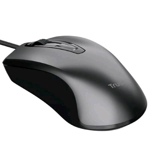 TRUST MOUSE USB OTTICO 3 PULSANTI 1200 DPI GRIGIO