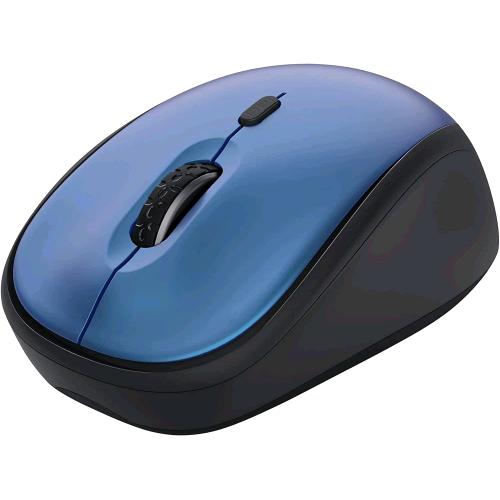 TRUST Yvi+ MOUSE WIRELESS COMPATTO SILENZIOSO 800-1600 DPI MANO SINISTRA E DESTRA MICRORICEVITORE USB BLACK-BLU