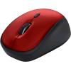 TRUST Yvi+ MOUSE WIRELESS COMPATTO SILENZIOSO 800-1600 DPI MANO SINISTRA E DESTRA MICRORICEVITORE USB BLACK/RED