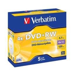 VERBATIM 43229/5 DVD+RW 4.7GB 5Pz.