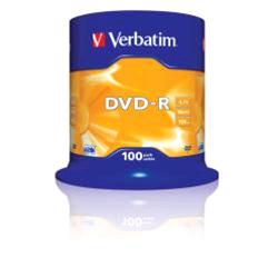 VERBATIM DVD-R 4.7GB 16X SPINDLE 100 PZ