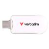 VERBATIM PLECTRA 128GB FLASH DRIVE USB-C 3.2 Gen 1 (3.1 Gen 1) BIANCO