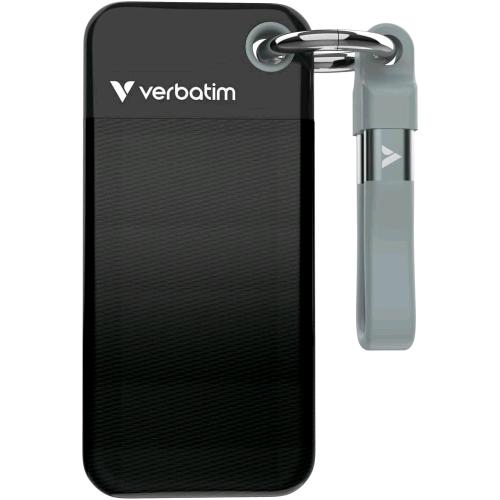 VERBATIM POCKET SSD ESTERNO PORTATILE 1TB USB-C 3.2 GEN 2 10 Gbit/s BLACK/GREY