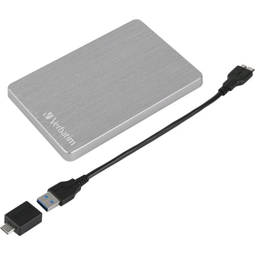 VERBATIM STORE N GO ALU SLIM HDD ESTERNO 1.000GB 2.5" IN ALLUMINIO USB 3.2 GEN 1 ARGENTO