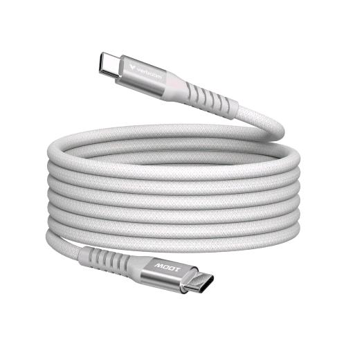 Verbatim Sync & Charge Magnetic cavo USB-C–USB-C 100 W, 1,2 m, grigio