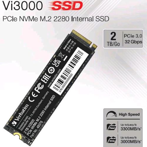 Verbatim Vi3000 SSD 2 TB M.2 NVMe PCIe Gen 3 x4