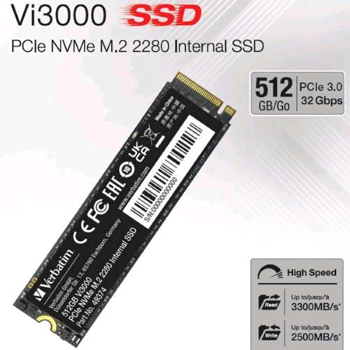 Verbatim Vi3000 SSD 512 GB M.2 NVMe PCIe Gen 3 x4