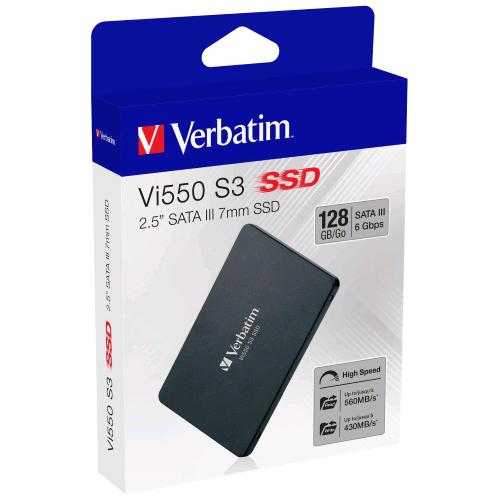 Verbatim Vi550 S3 SSD 128 GB, SATA III 2,5 pollici, 7 mm
