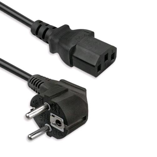 VULTECH ALIM15 CAVO ALIMENTAZIONE PC STANDARD CON PRESA SCHUKO ANGOLATA 1.5 MT NERO