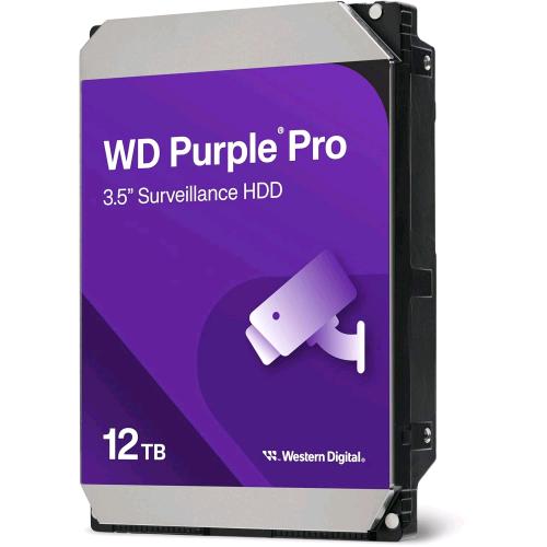 WESTERN DIGITAL PURPLE PRO HDD 12TB SATA III 3.5" BUFFER 512MB 7.200 rpm PER VIDEOSORVEGLIANZA CON TECNOLOGIA ALLFRAME