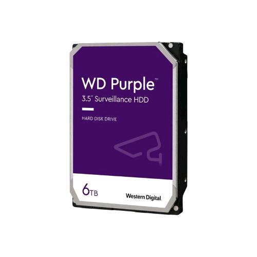 Western Digital Purple WD64PURZ, hard disk per videosorveglianza 6 TB, SATA 6 Gb/s, 3,5 pollici, 256 MB