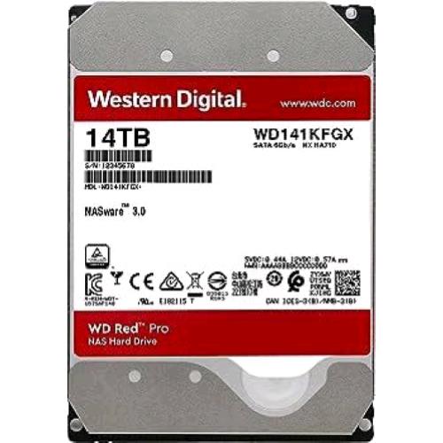Western Digital Red Pro WD142KFGX, hard disk NAS 14 TB, SATA 6 Gb/s, 3,5 pollici, 512 MB, 7200 rpm