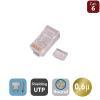 WP EUROPE PLUG RJ45 UTP CAT.6 PER CAVO TONDO FLESSIBILE CF10 PZ
