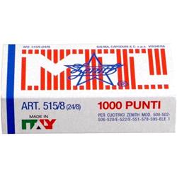ZENITH 515/8 24/8 PUNTI METALLICI ACCIAIO S 24/8 MM CONF 10X1000 PUNTI